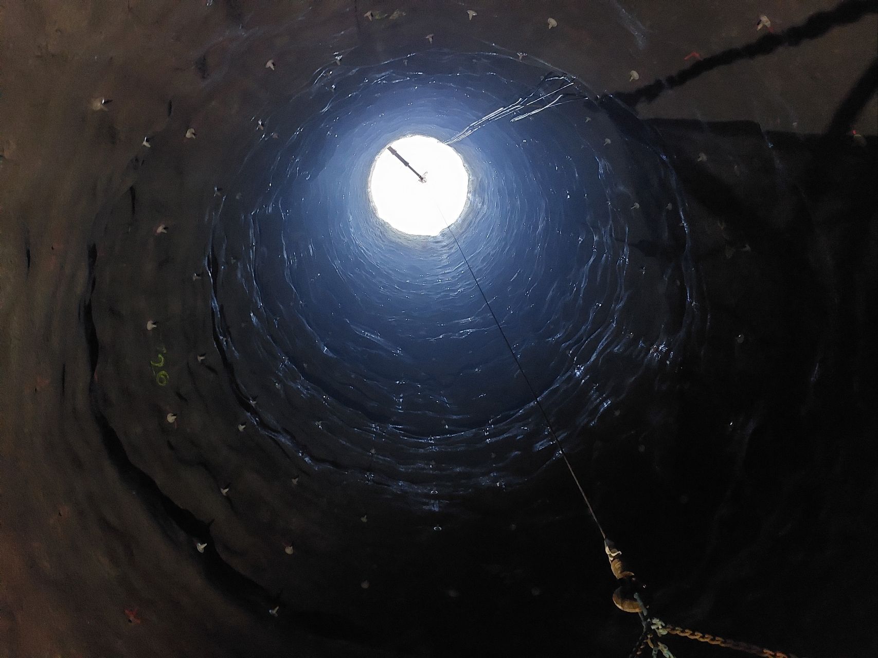 Vertikalt schakt – bergrum